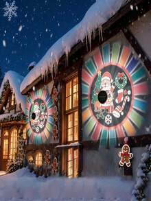 2pcs Christmas Solar Mandala Projection Wall Lights, LED Christmas Wall Lights, Outdoor Projection Lights, Suitable For Garden, Patio, Fence, Home, Party, Porch, Railing, Wall, Stairs, Hallway, Steps And Christmas Decoration - Mandala Wall Sconce - View 15