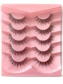 5 Pairs False Eyelash Set Suitable For Daily Wear - Cross Style - View 8
