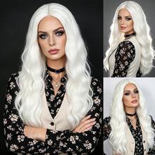 Multicolor Long Curly Wavy Synthetic Wigs For Women - Heat Resistant Cosplay Party Daily Hairpieces For Halloween Dress‑Up - Multicolor - View 3