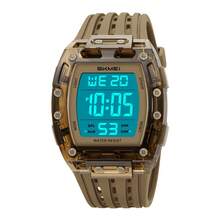 SKMEI 2816 Jam Tangan Silikon Tahan Air 50M Jam Tangan Olahraga Digital untuk Pria - Aprikot - View 2