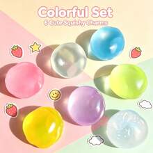 Transparent Pearlescent Soft Ball, Single Piece Fun Toy, Leisure Play Accessory For Kids And Adults, Easter Halloween Christmas Holiday Gift, Party Favor, Gift Bag Filler Toy - Multicolor - View 3