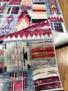 Digitally Printed Non-Slip Washable  And Area Rug Suitable For Living Room, Bedroom, Outdoor, Kitchen Carpet, Modern Design | Modern, Scandinavian, Bohemian And Classic Styles | 100% Polyester - Black - View 6