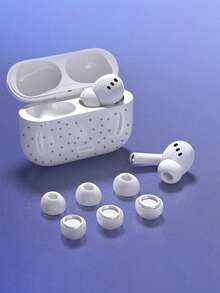 3 Pairs Soft Silicone Ear Tips/Ear Caps For AirPocases. Anti-Slip Noise-Canceling Replacement Ear Tips. Pro Bluetooth Headphone Accessories, Smart Headphone Ear Tips, AirPods4 Protective Case, Phone Ear Tips, Pencil Case, Room Decor Scene. - View 6