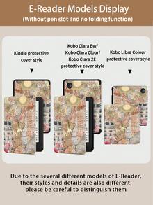 Kingsung 復古花卉圖案平板保護殼，適用於 iPad Air 8 (Model M4)、2026 11 吋/13 吋、9.7/10.2/10.5/10.9/12.9 吋、Pro 11 吋、第 10 代、Galaxy Tab S6 Lite 10.4 吋、Kindle Paperwhite 2024 第 12 代、Kindle 2022 第 11 代，具防震功能與智能支架，支援自動喚醒與休眠功能 - 彩色 - 查看 11