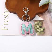 1pc Cute PU Alphabet Letter Keyring Wrist Lanyard Bag Pendant Halloween Party Travel Gift For Students Ladies Xmas - Multi-color 1 - View 12