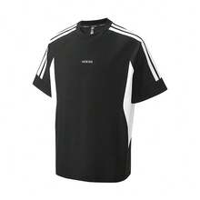 Adidas 中性短袖圓領 T-Shirt 2026 夏季新款百搭上衣 KY2115 - 黑與白 - 查看 5