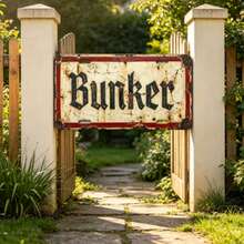 2D 1件裝 Bunker Fun 復古城堡警告木製標誌，適用於庭院牆面裝飾、圍欄、車庫、室內牆面裝飾，絕佳禮物/無需用電 - TM58 - 查看 6