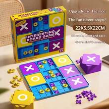 Fun Upgraded Tic Tac Toe Board Game. Made Of High-Quality ABS Plastic, Smooth Edges Won't Hurt Hands. Rich X/O Accessories, Suitable For Multi-Player Play, Helps Children Develop Strategic Thinking And Concentration. Perfect For Parent-Child Interaction And Friends Gathering, Comes In A Beautiful Gift Box, A Fun Educational Tabletop Game. - Multicolor - View 13