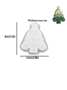 1/3pcs Christmas Silicone Candle Molds, Christmas Tree, Gingerbread Man, Reindeer Shapes, Easy Release And Reusable, DIY Aromatherapy Candles, Plaster, Epoxy Resin Casting Molds, Christmas Table Decor, Holiday Handmade Gift Making - Multicolor - View 14