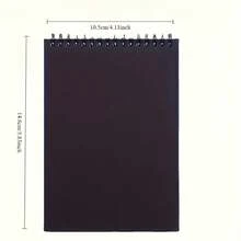 4 Packs A6 Premium Art Sketchbook Set, With A Top Spiral Binding, Suitable For Artistic Painting And Sketching. Perfect Gift - Black - View 7