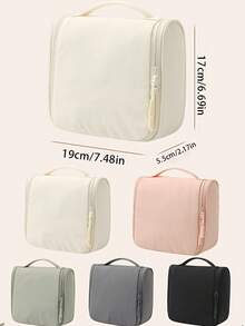 1pc Hanging Travel Toiletry Bag, Portable Cosmetic Organizer With Mesh Pockets, Waterproof Makeup Storage Pouch For Skincare Accessories - Multicolor - View 8