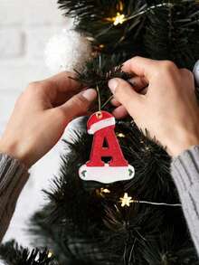 1pc Christmas Tree Decoration Letter Pendant 26 Letters Acrylic Pendant Xmas New Year Decor Ornament Home Holiday,Christmas Tree Ornaments For Ornament Personalized,Christmas - A - View 5