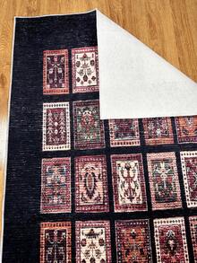 Digitally Printed Non-Slip Washable Runner And Area Rug Suitable For Living Room, Outdoor, Bedroom, Kitchen Carpet, Modern Design | Modern, Scandinavian, Bohemian And Classic Styles | 100% Polyester - Black - View 11