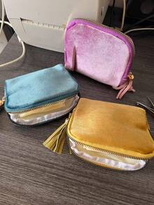 Velvet Travel Jewelry Bag, Portable Multi-Function Zipper Dustproof Storage Pouch, Suitable For Rings Earrings Bracelets, Soft Organizer Bag, Outing Coin Purse, Bus Card Holder - Multicolor - View 11