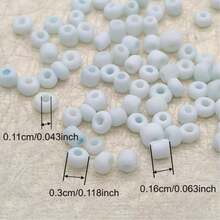 10g/Pack, Approx. 300pcs, 3mm Matte Macaron Series Solid Color Round Glass Seed Beads, Suitable For Clothing Embroidery And Weaving To Make Clothes More Fashionable - 3mm AB Matte Macaron 10 Colors - View 2