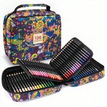 120pcs Colored Pencils For Adult Coloring Books, Oil-Based Lead, With Zipper Storage Box Set - 120-color Oil-based Colored Pencils - View 12