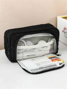 Back To School Large Capacity Pencil Case, Portable Stationery Storage Box, Suitable As Gift, Back To School Supplies, First Day Of School - Single Piece - View 14