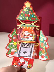1 Set Christmas Tree Shaped "Money Pull" Gift Box - Creative Cash Gift Box With Surprise Pull Tab; A Fun And Unique Way To Give Christmas Gifts, Perfect For Christmas Holiday Party Supplies And Decorations - View 3