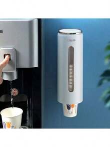 Disposable Cup Holder Automatic Cup Dispenser Water Cup Paper Cup Punch-Free Water Dispenser Storage Rack Household Wall-Mounted - A - View 4