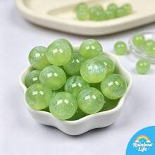 8/10/16mm Multicolor Mermaid Princess Fine Glitter Starry Sky Round Loose Beads, Resin Beads For DIY Bracelet, Necklace, Jewelry Making, Phone Chain, Decorative Beads, Handmade Accessories, Hair Accessories - 2 Brown - View 11