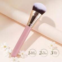 Makeup Brush, Curved Foundation Brush, Large Area Application, Curved Fit To Skin, Suitable For Foundation Brush, Concealer Brush - Baby Pink - View 5