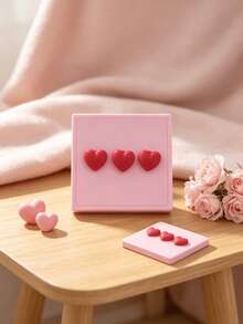 Pegatina decorativa de interruptor con corazón rojo 3D estilo Ins, decoración de pared linda, pegatina de panel de enchufe para ambiente de habitación - Cubierta de interruptor con corazón rosa - Ver 8