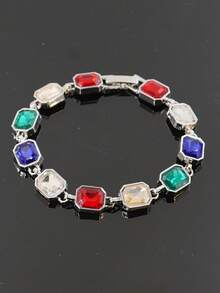 1pc 10mm Colorful Men's Hip Hop Cuban Link Necklace, European & American Street Style Accessory, Versatile Men's Fashion Jewelry, Couple Gift For Daily Wear, Holiday, Birthday - Colorful - View 20