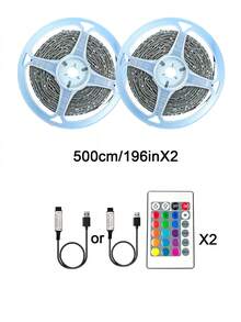 1 Roll 1m/3.3ft~15m/49.2ft Battery Powered LED Light Strip (Includes Battery) RGB Color Changing Dimmable LED Light, With 24-Key Controller, Suitable For Bedroom, Living Room, Home Room, Camping And DIY Decoration - 3535RGB - View 11