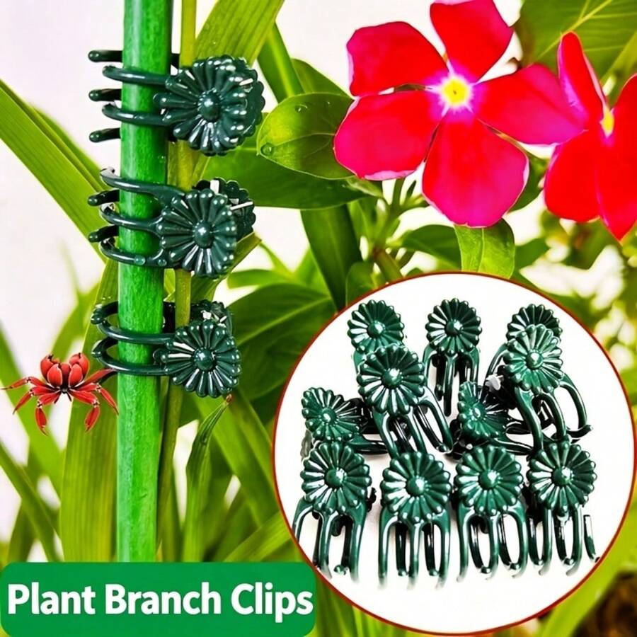 Approx. 50pcs Plant Stem Clips, Plant Vine Support Clips, Used For Upright Growth Of Flowers, Branch Clips, Garden Plant Support Clips - Multicolor - View 1