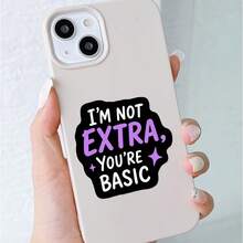 50PCS Funny Sarcastic Text PP Sticker Pack, Quotation Decorative Stickers For Laptop, Water Bottle, Notebook And Phone Case - Set - View 5