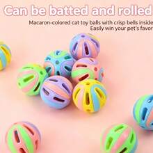 Large Colorful Bell Ball Cat Toy, Suitable For Self-Play, Interactive Pet Toy With Bell, Suitable For Kittens - Multicolor - View 1