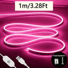 Luz de Neón LED, Tira de Luz LED USB 5V con Controlador Táctil, Luz de Cuerda de Neón Flexible, Adecuada para Decoración Interior y Exterior, Dormitorio, Cocina, Fiesta, Retroiluminación de TV - Luz de neón - Ver 15