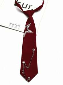 1pc Unisex Chain Star Personalized Fashion Casual Tie - Multicolor - View 11