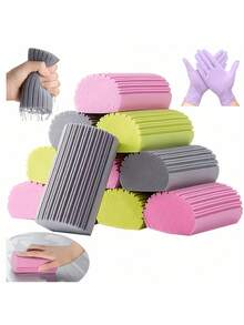 2/3/9/11pcs Magic Dust Cleaning Sponges, PVA Sponge, Suitable For Wet Wiping Cleaning Of Blinds, Glass Baseboards, Vents, Railings And Windows, Suitable For Home And Personal Use, Random Color - A - View 2