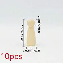 5/10 Blank Log Puppet Molds, Multi-Size DIY Hand-Painted Craft Ornaments, Adult Hand-Painted Graffiti Accessories, Festival Party Decoration Materials - A - View 8