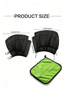Breathable Car Mosquito Screen, High-Density Mesh Blocks Insects And UV Rays, Stretchable Car Curtain, Suitable For Campers And Road Trippers, Universal Car Cover, Suitable For Car Camping And Outdoor Relaxation, Outdoor Decoration, Camping Essentials, Spring Decoration - Black - View 11