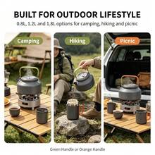 Outdoor Camping Coffee Pot Tea Kettle Hiking Fishing Picnic Cooking Boiling Water Kettle Large Capacity Portable - Multicolor - View 6