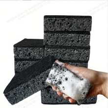 Durable Black Scrubber Sponges - Multipurpose Kitchen Cleaning Sponges For Dishwashing, Pots, And BBQ Tools, Non-Stick Oil, Outdoor Barbecue Cleaner - Multiple Styles - View 10