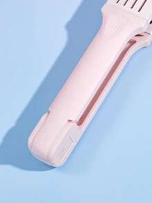 1pc V-Shaped Straightening Comb, Dual-Purpose Styling - Pink - View 3