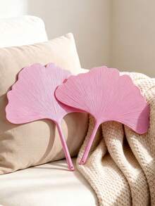 1/3/5pcs Summer Hand Fan, Large Thick Ginkgo Leaf Design, Durable Anti-Drop Handheld Fan, Artistic Cooling Fan - Multicolor - View 1