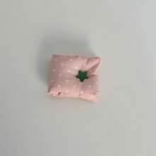 Korean Ins Style Double-Sided Polka Dot Fabric Cable Organizer, Tomato Color Star Button Data Cable Storage Clip, Cute Fabric Cord Winder, Charging Cable Management Organizer, Desktop Storage Accessory - Multicolor - View 12