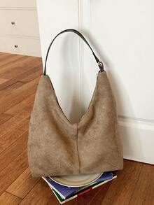 New Solid Color Diamond Quilted Minimalist Retro Women's Shoulder Bag - A - View 9