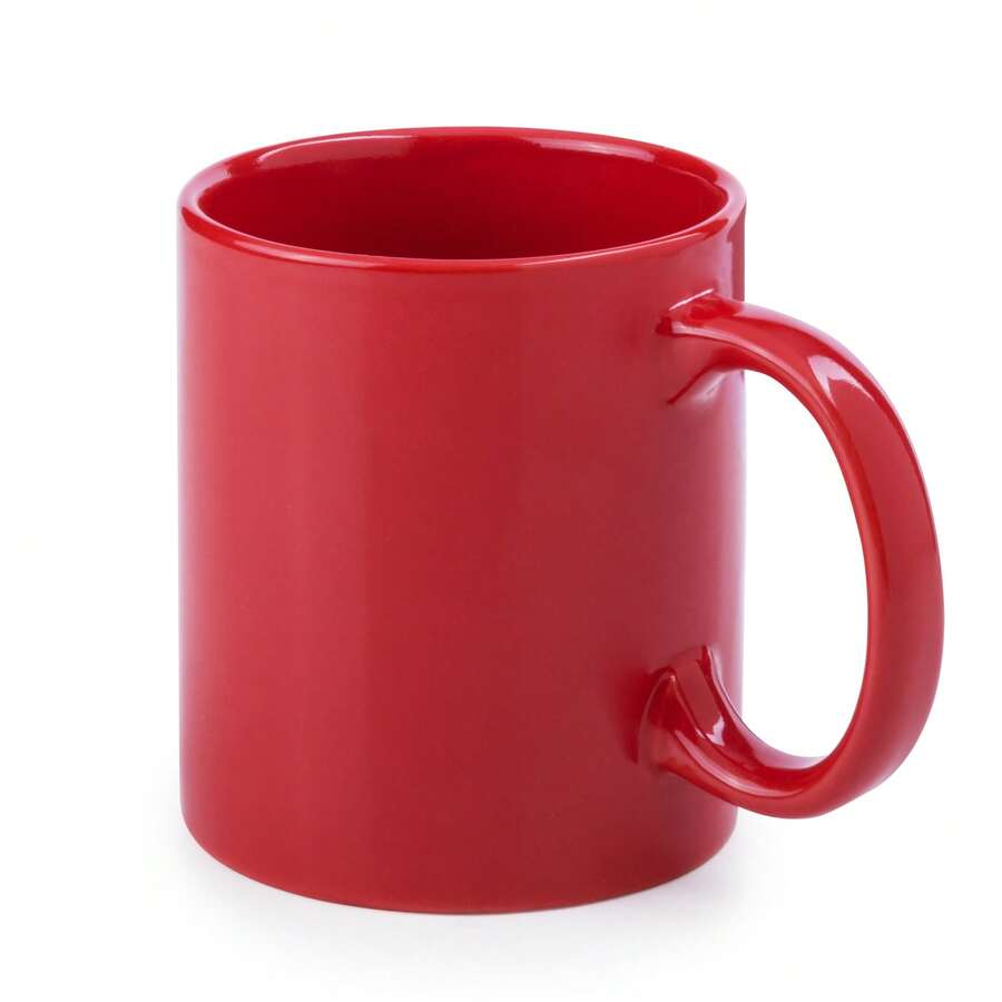 Dam Ceramic Mug 370 Ml Glossy Glazed - Red - View 1