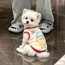 Winter Cat Clothing Warm And Cute, Includes Star Pattern Hat, Plush Vest And Fashionable Fleece Jacket, Suitable For Cats, Ragdoll Cats And Golden Retrievers - Yellow - View 8