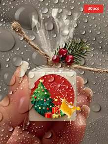 1/30/90/160 buah Stiker Bulat Elemen Natal yang Dapat Disesuaikan, Berbagai Ukuran, Sempurna untuk Undangan, Amplop, Toples, Baki Pajangan, Kotak Penyimpanan, Hadiah Ideal untuk Orang Tua, Teman, Pasangan, Tamu, Cocok untuk Natal, Pesta, Ulang Tahun, Hari Jadi - Multiwarna 1 - View 12