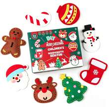 DIY Christmas Felt Sewing Kit, 8 Pack Hand-Sew Craft Ornaments With Random Color Needles, Random Color Sewing Thread & Random Color Bead Chains, Ideal Holiday Gift For Boys Girls - Multicolor - View 5
