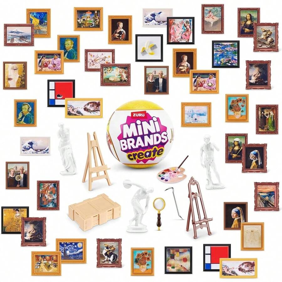 ZURU Mini Brands Creation Masterpiece Series 1 – Kotak Kapsul Resin Mini Koleksi, Mainan Acak Unik DIY untuk Kolektor Usia 8+ - MultiWarna - View 1