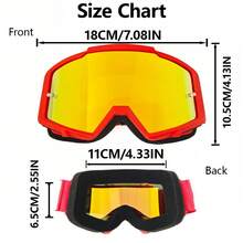1pc Outdoor Adventure Sports Goggles, Windproof Dustproof Sandproof MX Glasses, Comfort Fit Riding Eyewear For Motocross, MTB, ATV And Bicycle Racing - Multicolor - View 3