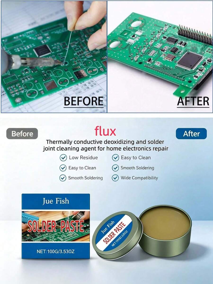 Solder Flux Thermal Conductive Deoxidizing Cleaning Solder Joint Home Electronic Repair Soldering Auxiliary Agent