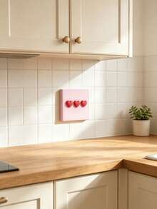 Pegatina decorativa de interruptor con corazón rojo 3D estilo Ins, decoración de pared linda, pegatina de panel de enchufe para ambiente de habitación - Cubierta de interruptor con corazón rosa - Ver 7